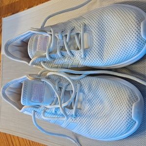 Women's Adidas Cloudfoam Athletic Sneakers White/Pink Mesh HWA1Y3001